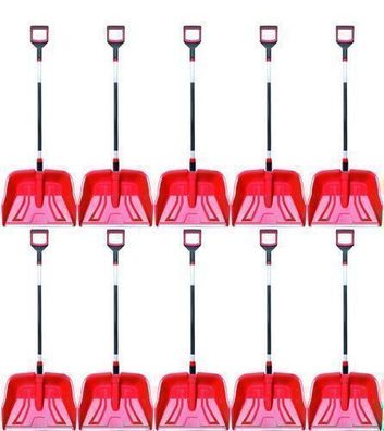 10x Schneeräumer Schneeschieber Profi Ergo 55cm rot stark Schaufeln