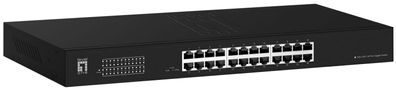 LevelOne Switch 24x GE GEU-2431 19\" Rack Mount Kit, Unmanaged, Gigabit Ethernet (10