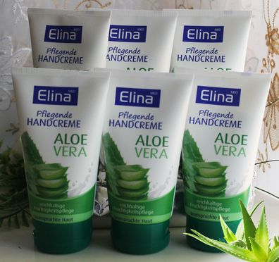 6x150ml Elina Aloe Vera pflegende Handcreme reichhaltige Feuchtigkeitspflege