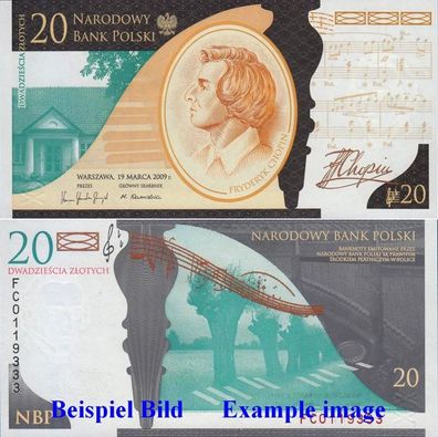 Polen / Poland 20 Zlotych 2009 comm folder Unc. P. 181 61995#