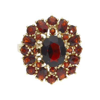 Ring Gold 333 Damen poliert Granat Second Hand wie neu 25325954 getragen