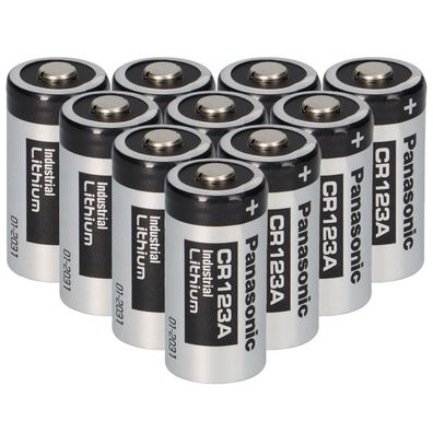 10x Panasonic 3V CR123A DL123A Batterien CR17345 Ultra Lithium Foto Bulk