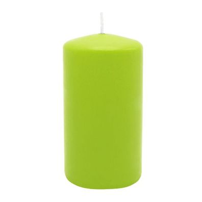 Stumpenkerze aus Paraffin, Limone, WENZEL, 150/80 mm, Brenndauer ca. 73h, selbstverlö