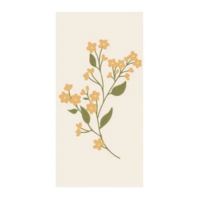 Papierservietten „Gelbe Blume“, 40x40 cm, dekorativ, Ib Laursen, 16 Stück