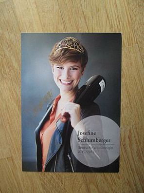 Deutsche Weinkönigin 2015/2016 Josefine Schlumberger - handsigniertes Autogramm!!!
