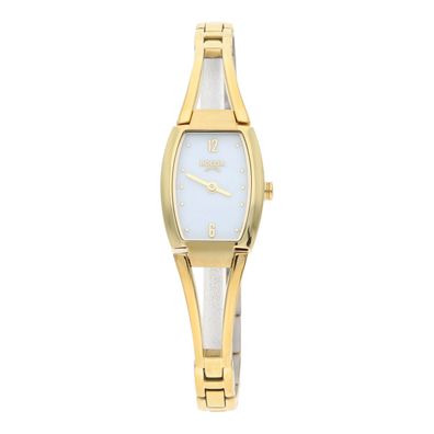 Boccia Damenuhr 3262-04 Classic Reintitan Gold plattiert mit Mineralglas