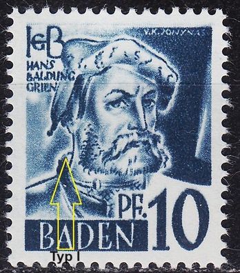 Germany Alliiert Franz. Zone [Baden] MiNr 0003 yv I ( * */mnh )