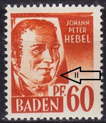 Germany Alliiert Franz. Zone [Baden] MiNr 0010 yv II ( * */mnh )