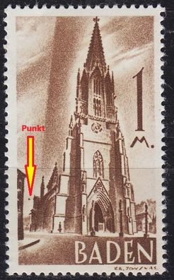Germany Alliiert Franz. Zone [Baden] MiNr 0013 PF VII ( * */mnh ) [01] Plattenfehler