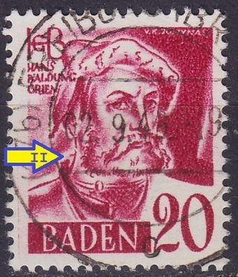 Germany Alliiert Franz. Zone [Baden] MiNr 0034 y II ( O/used )