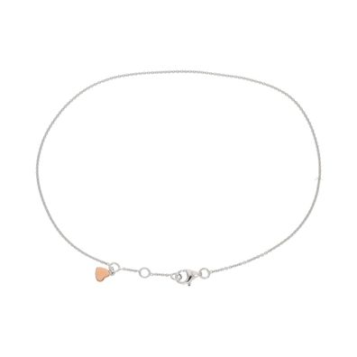 Fußkette Silber 925 mit rosévergoldetem Herzanhänger JL10-04-3760