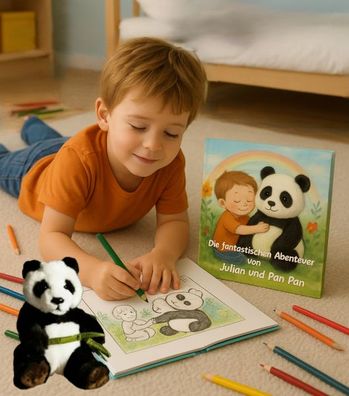 Panda-Abenteuer personalisiertes Kinderheft mit Panda für Jungen
