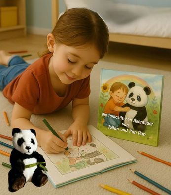 Panda-Abenteuer - Personalisiertes Kinderheft Set + Panda für Mädchen