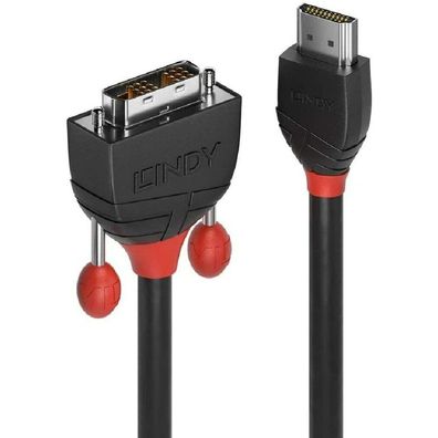 LINDY HDMI an DVI-D Single Link Kabel Black Line 1m