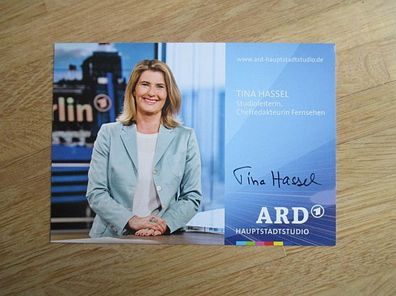 ARD Hauptstadtstudio Tina Hassel - handsigniertes Autogramm!!!