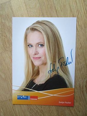 MDR Fernsehmoderatorin Evelyn Fischer - handsigniertes Autogramm!!!