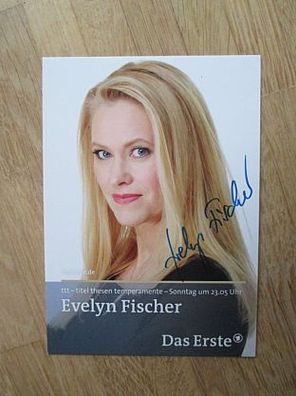 Das Erste ttt Fernsehmoderatorin Evelyn Fischer - handsigniertes Autogramm!!!