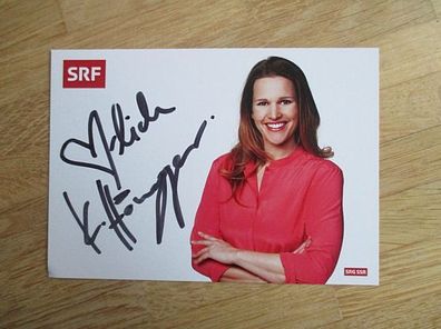 SF Fernsehmoderatorin Kathrin Hönegger - handsigniertes Autogramm!!!