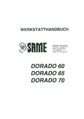 Werkstatthandbuch für die Same Dorado 60 65 70