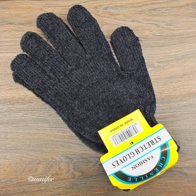 Wollhandschuhe, Einheitsgrösse, Stretch, Feinstrick, Woll-Mischgewebe Art.-Nr. 14152