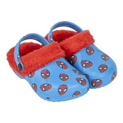 Spiderman Kinder Hausschuhe Clogs – Fleece gefüttert, warm, rutschfest