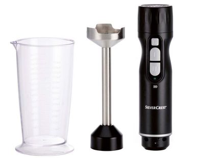 Silvercrest Akku-Stabmixer, Pürierstab, SSMA 12A1, Black