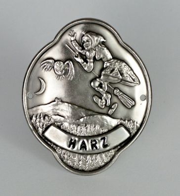 Stocknagel Stockemblem Stockschild - Harz Hexe mit Eule - Neuware