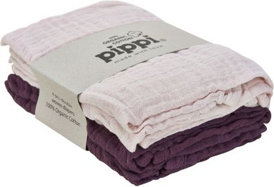 Pippi Babywear Kinder Windeln Organic Cloth Muslin (4-Pack) 4455