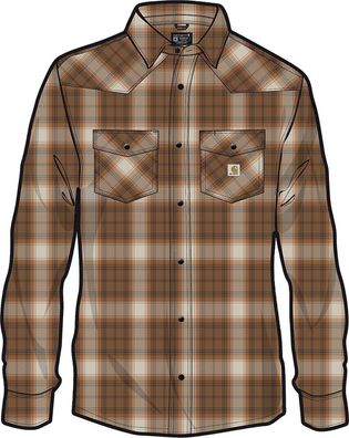 Carhartt Snap-Front Plaid Shirt 107016