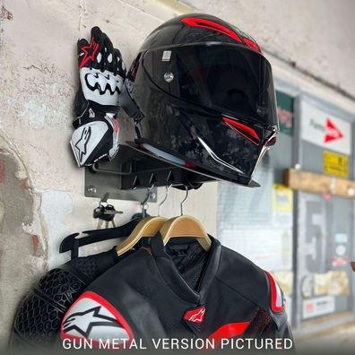 Gray Steel Wandhalterung Gray Steel X7 Helmet &amp; Gear Wall Mount 35100