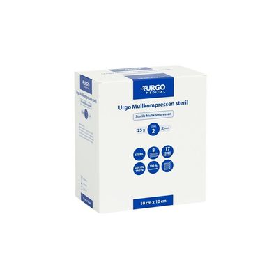 Urgo Mullkompressen steril 7,5 x 7,5 cm 50 Stück