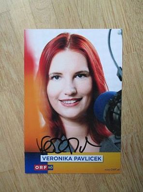 ORF Fernsehmoderatorin Veronika Pavlicek - handsigniertes Autogramm!!!