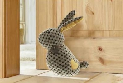 Tür Stopper Hase Schwere Füllung Strick Optik Landhaus 23 cm
