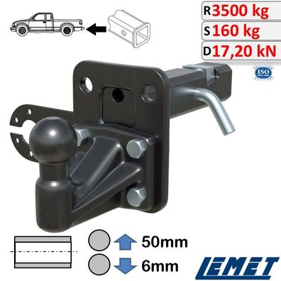Anhängerkupplung Einschub 2-Zoll US-Adapter Spannkeil für Honda Odyssey IV 11-17