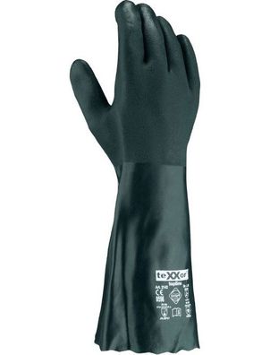 teXXor Topline Chemikalienschutz-Handschuhe Pvc Grün (12 Paar) 2142