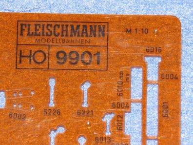 Fleischmann Modell-Gleis 9901 - Gleisplanschablone - Maßstab 1:10