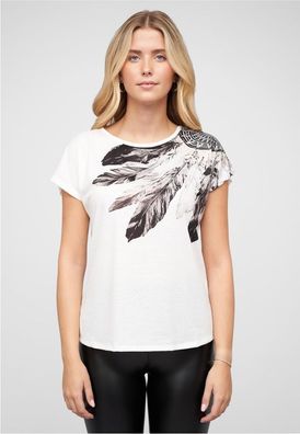 Cloud5ive Damen Viskose T-Shirt mit Traumfänger Print 23036651