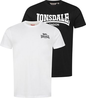 Lonsdale Yarnbrook T-Shirt Normale Passform Doppelpack