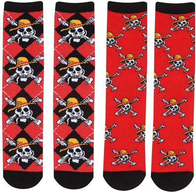 One Piece Kinder Skull/Logo Repeat Socks ONE08909SSCS