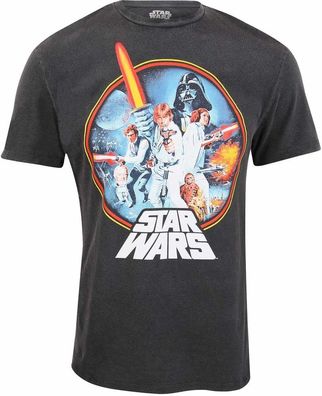 Star Wars Unisex Acid Wash T-Shirt) T-Shirt SWC02199TSB