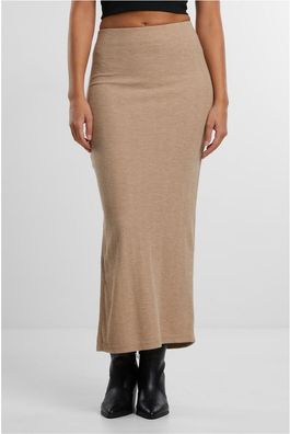 Urban Classics Damen Rock Ladies Rib High Slit Skirt TB6940