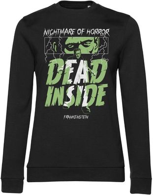 Universal Monsters Damen Frankenstein Dead Inside Girly Sweatshirt