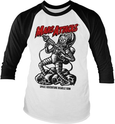 Mars Attacks Space Adventure Bubbel Gum Baseball Long Sleeve Tee TPS-19-MA006-H44-2