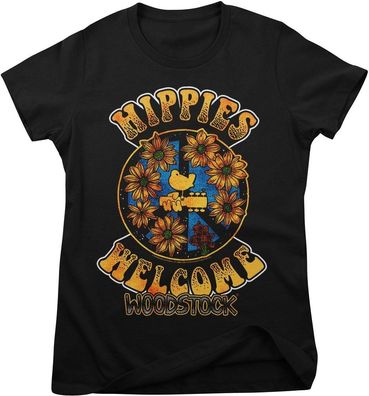 Woodstock Damen Hippies Welcome Girly Tee PS-5-WSTCK006-H94-13
