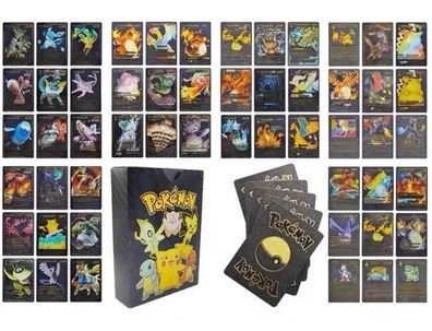 Pokemon Schwarz Metall Optik Karten (CM031025)