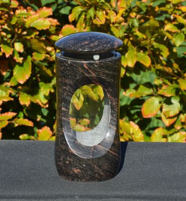 Grablaterne Grablicht Grableuchte Grabschmuck aus Aurora Granit