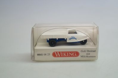 1:87 Wiking 0841 08 25 Goli Dreirad + Milchkannen, neu