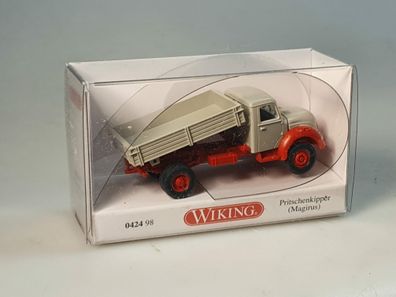 1:87 Wiking 0424 98 Magirus Kipper beige/braun, neuw./OVP