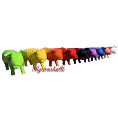 Schwein Ferkel Schweinchen Dekofigur v. Farben Bauernhof Hofladen Tier Tierfigur