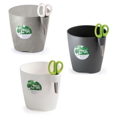 Kräutertopf Blumentopf mit Schere Praktischer Scherenschlitz 1,9L Gartengeräte